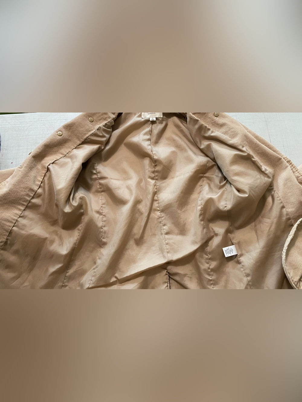 Merona Corduroy Blazer Jacket in Tan - Women's Casual Tailored Coat - Picture 8 of 12